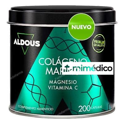COLAGENO HIDROLIZADO PURO CON MAGNESIO Y VITAMINA C 200 CAP ALDOUS BIO