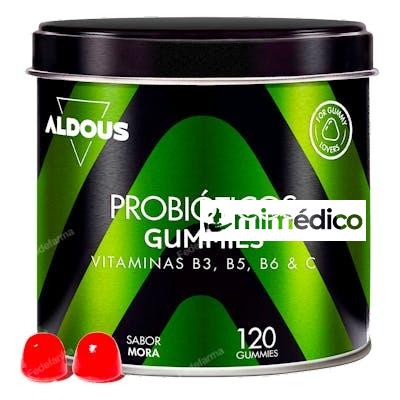 PROBIOTICOS CON VITAMINAS 120 GUMMIES SABOR MORA ALDOUS BIO