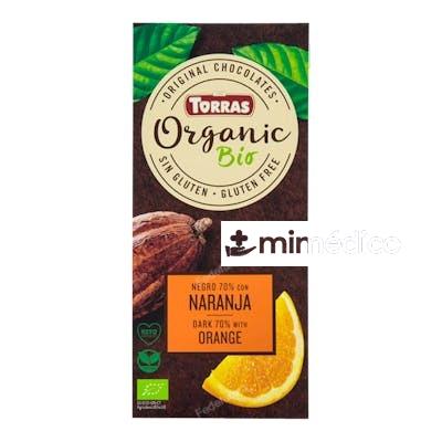 CHOCOLATE NEGRO 70 CACAO CON NARANJA 100  GR BIO TORRAS