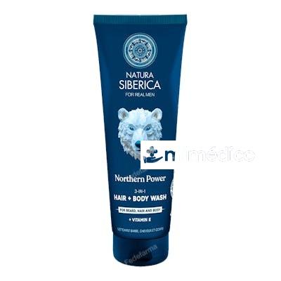 MEN WILD ARCTIC. GEL 3 EN 1 PARA CABELLO CUERPO Y ROSTRO  20 NATURA SIBERICA