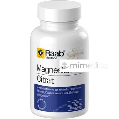 CITRATO DE MAGNESIO 840 MG 75 VEG CAPS RAAB VITALFOOD