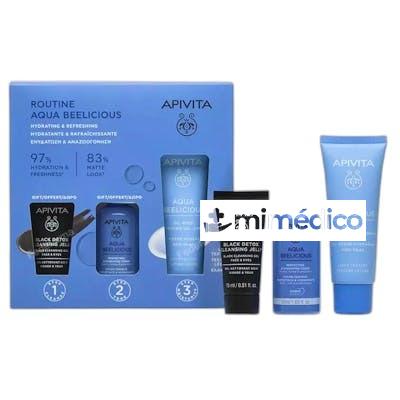 GEL CREMA AQUA BEELICIOUS ESTUCHE 3 PZ APIVITA