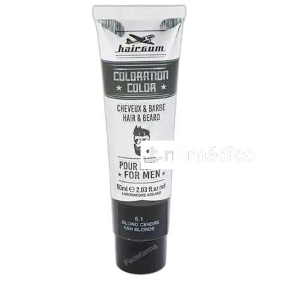 COLORATION TINTE PARA BARBA Y CABELLO 6.1-RUBIO CENIZA 60 GR HAIRGUM