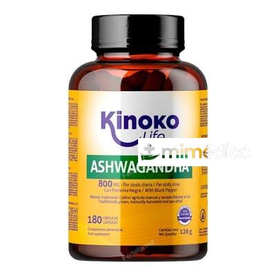 KINOKOLIFE ASHWAGANDHA CON PIMINETA NEGRA 800MG 180 CAPS KINOKO LIFE