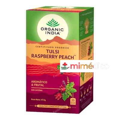 ORGANIC INDIA TULSI RASPBERRY PEACH INFUSION AYURVEDICA 25 B ORGANIC INDIA