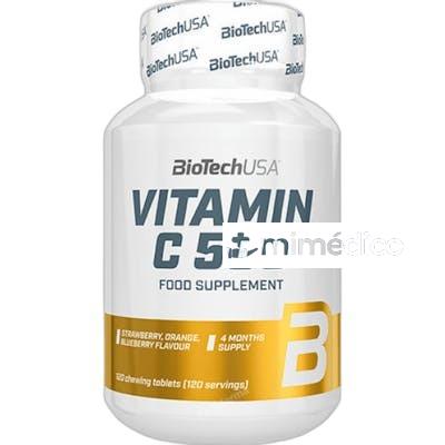BIOTECHUSA VITAMINE C 500 COMPRIMIDO MASTICABLE 120 TBL BIOTECHUSA