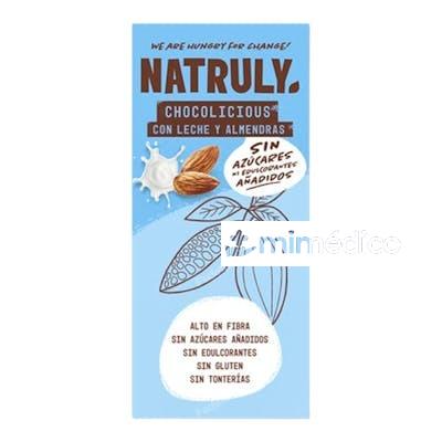 NATRULY TABLETA DE CHOCOLATE CON LECHE Y ALMENDRAS 85 GR NATRULY
