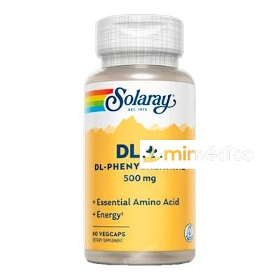 DLPA DL-PHENYLALANINE 500 MG 60 VCAPS. SOLARAY