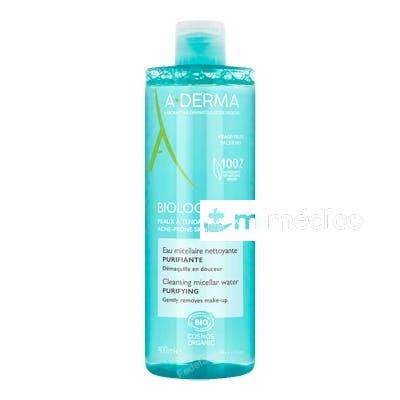 A-DERMA BIOLOGY AC AGUA MICELAR LIMPIADORA PURIFICANTE 400 M A-DERMA