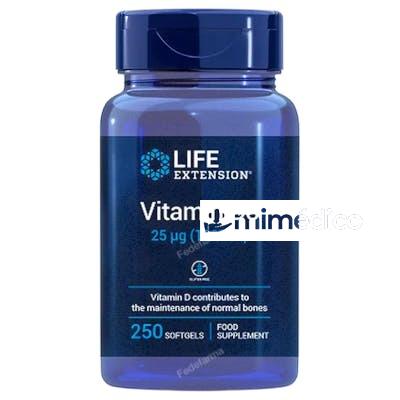 VITAMIN D3 1000 IU 250 SOFTGELS LIFE EXTENSION