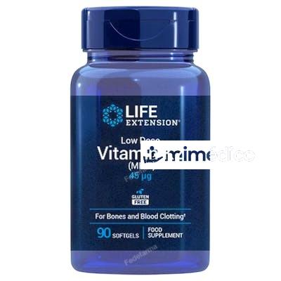 LOW-DOSE VITAMIN K2 (MK-7) 45 MCG 90 SOFTGELS LIFE EXTENSION