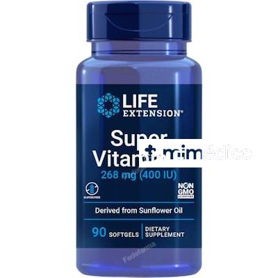 SUPER VITAMIN E 268 MG 400 IU 90 SOFTGELS LIFE EXTENSION