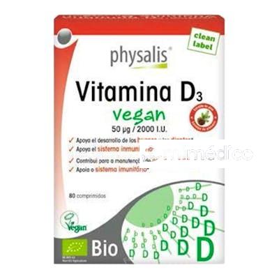 PHYSALIS VITAMINA D3 80 COM VEGAN PHYSALIS