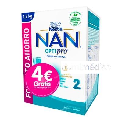 NAN OPTIPRO 2 LECHE CONTINUACION BIB 12 ENVASES 600 G PACK NAN