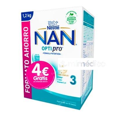 NAN OPTIPRO 3 BIB 12 ENVASES 600 G PACK NAN