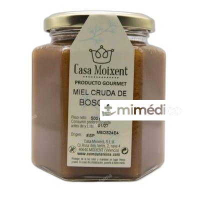 COMO UNA REINA TARRO HEXAGONAL MIEL DE BOSQUE CRUDA 500 GRS COMO UNA REINA