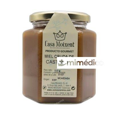 COMO UNA REINA TARRO HEXAGONAL MIEL DE CASTANO CRUDA 500 GRS COMO UNA REINA