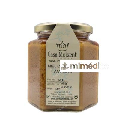 COMO UNA REINA TARRO HEXAGONAL MIEL DE LAVANDA CRUDA 500 GRS COMO UNA REINA