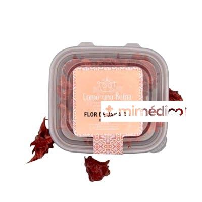 COMO UNA REINA TARRINA FLOR DE HIBISCUS NATURAL ROJO 100 GRS COMO UNA REINA