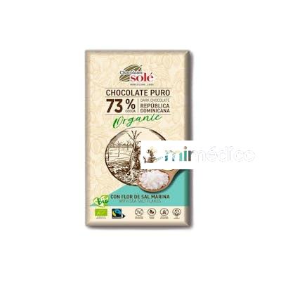 CHOCOLATE NEGRO 73 CACAO CON FLOR DE SAL 100G ECO SIN GLUTEN CHOCOLATES SOLE