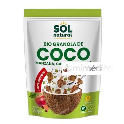 SOLNATURAL GRANOLA CRUNCHY DE COCO CON MANZANA Y CANELA 140G SOLNATURAL