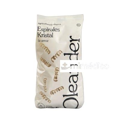 OLEANDER ESPIRALES KRISTAL DE ARROZ BIO SIN GLUTEN 500 G VEGAN OLEANDER