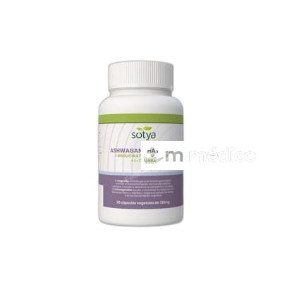 SOTYA ASHWAGANDHA KSM66BISIN GLUTENLICINATOL TEANINA 720 MG 90 CAP SOTYA