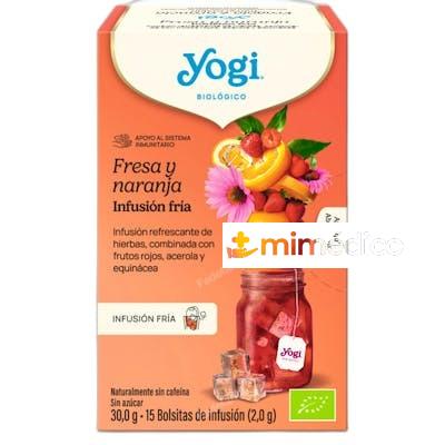 YOGI TEA FRIO FRESA Y NARANJA SAZUCAR 15 SOB YOGI TEA