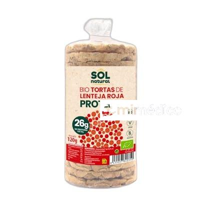 SOL NATURAL TORTAS PROTEICAS DE LENTEJA ROJA 120 G BIO SOLNATURAL