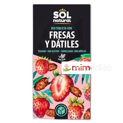 SOL NATURAL TABLETA CHOCOLATE CON FRESAS Y DATILES 75 G BIO SOLNATURAL