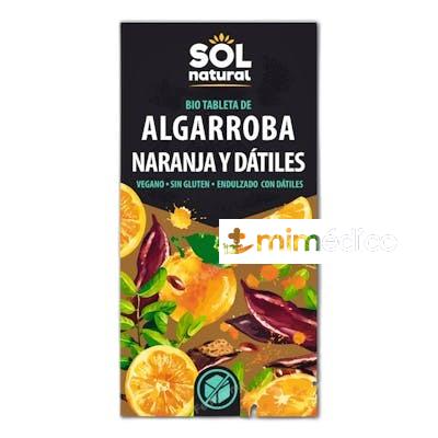 SOL NATURAL TABLETA ALGARROBA CON NARANJA Y DATILES 75 G BIO SOLNATURAL