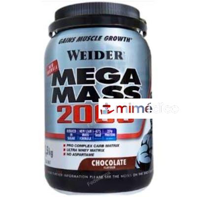 WEIDER MEGA MASS 2000 CHOCOLATE 1,5KG. WEIDER