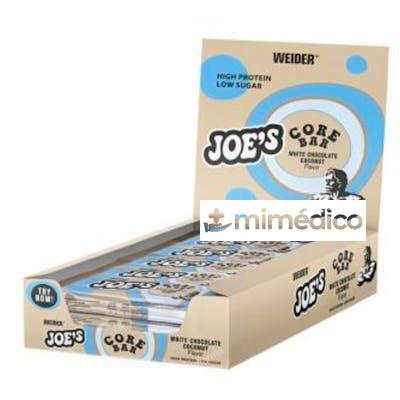 JOEÂ`S CORE BAR CHOCLATE BLANCO-COCO 12X45GR. WEIDER