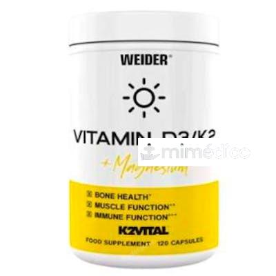 WEIDER VITAMIN D3/K2 120CAP. WEIDER