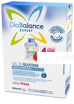 DIABALANCE GEL GLUCOSA ABSORCION RAPIDA FRESA 4UD