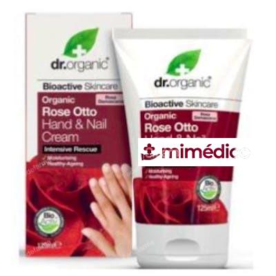 CREMA DE MANOS Y UÑAS ROSA DE DAMASCO 125ML. DR. ORGANIC