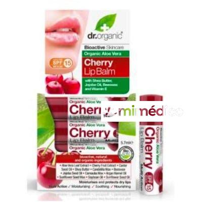 BALSAMO LABIAL ALOE VERA Y CEREZA 5,7ML. DR. ORGANIC
