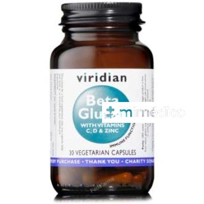 BETA GLUCANO 250MG. PLUS VIT C, D3, ZINC 30CAP.VEG VIRIDIAN