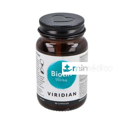 BIOTINA 2500UG 90CAP.VEG. VIRIDIAN