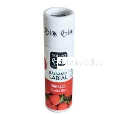 BALSAMO LABIAL BRILLO KARITE-FRESA 9,5GR. NATURABIO COSMETICS