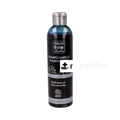 CHAMPU CABELLO BLANCO Y GRIS GARDENIA-ACIANO 250ML NATURABIO cosmetics