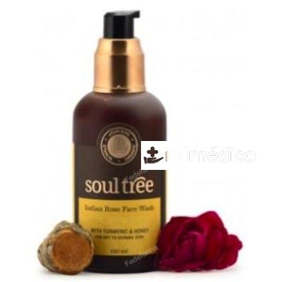 GEL LIMPIADOR FACIAL ROSAS Y CURCUMA 120ML. SOULTREE
