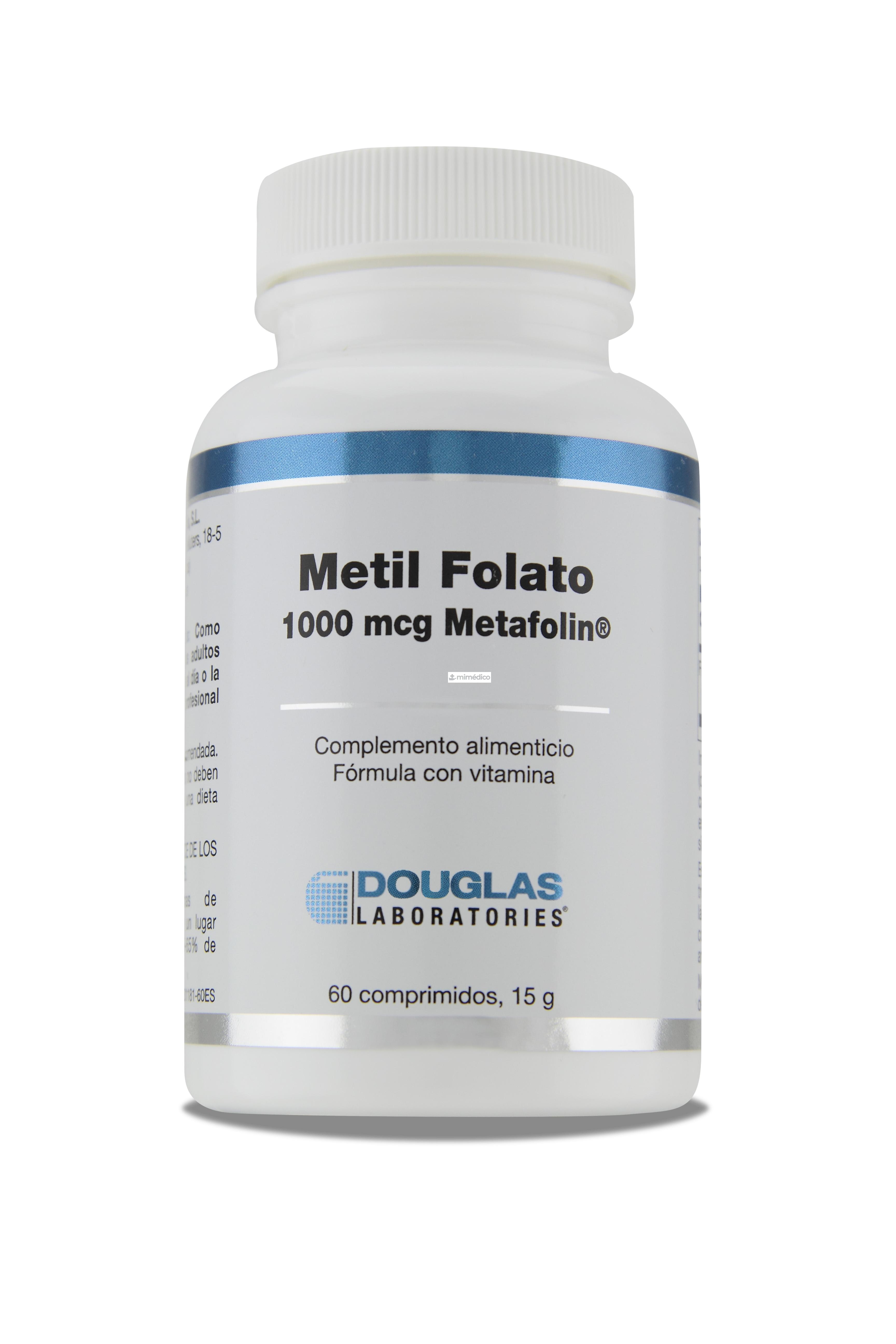 METIL FOLATO 1000MCG. METAFOLIN 60COMP. DOUGLAS