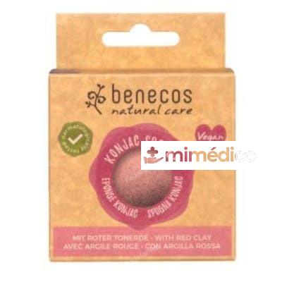 ESPONJA KONJAC ARCILLA ROJA PIELES DELICADAS BENECOS