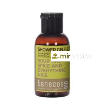 GEL DE BAÑO JENGIBRE Y LIMON MINI VIAJE 50ML. BIO  BENECOS