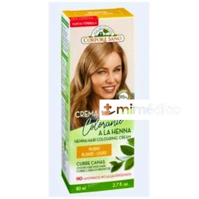 CREMA COLORANTE HENNA RUBIO 80ML. CORPORE SANO
