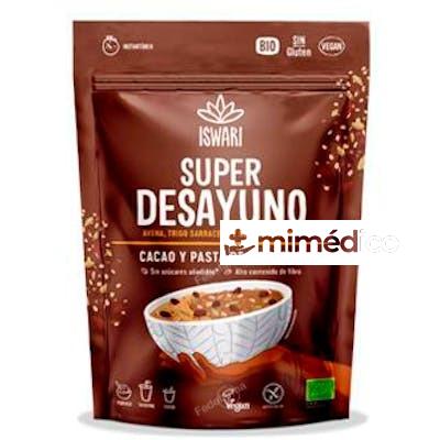 SUPER DESAYUNO CACAO Y AVELLANAS 360GR. BIO SG VEG ISWARI