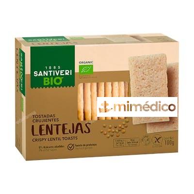 TOSTADAS LIGERAS DE LENTEJAS 100GR. BIO SANTIVERI
