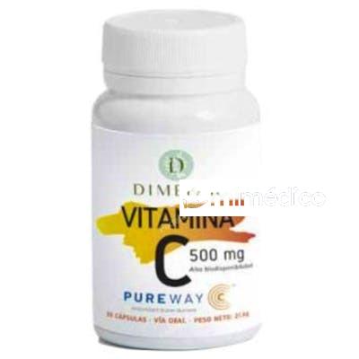 VITAMINA C 500MG. PUREWAY-C 30CAP.VEG. DIMEFAR