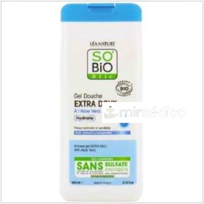 GEL DE DUCHA EXTRA SUAVE HIDRANT. ALOE 650ML. BIO SO`BIO ETIC